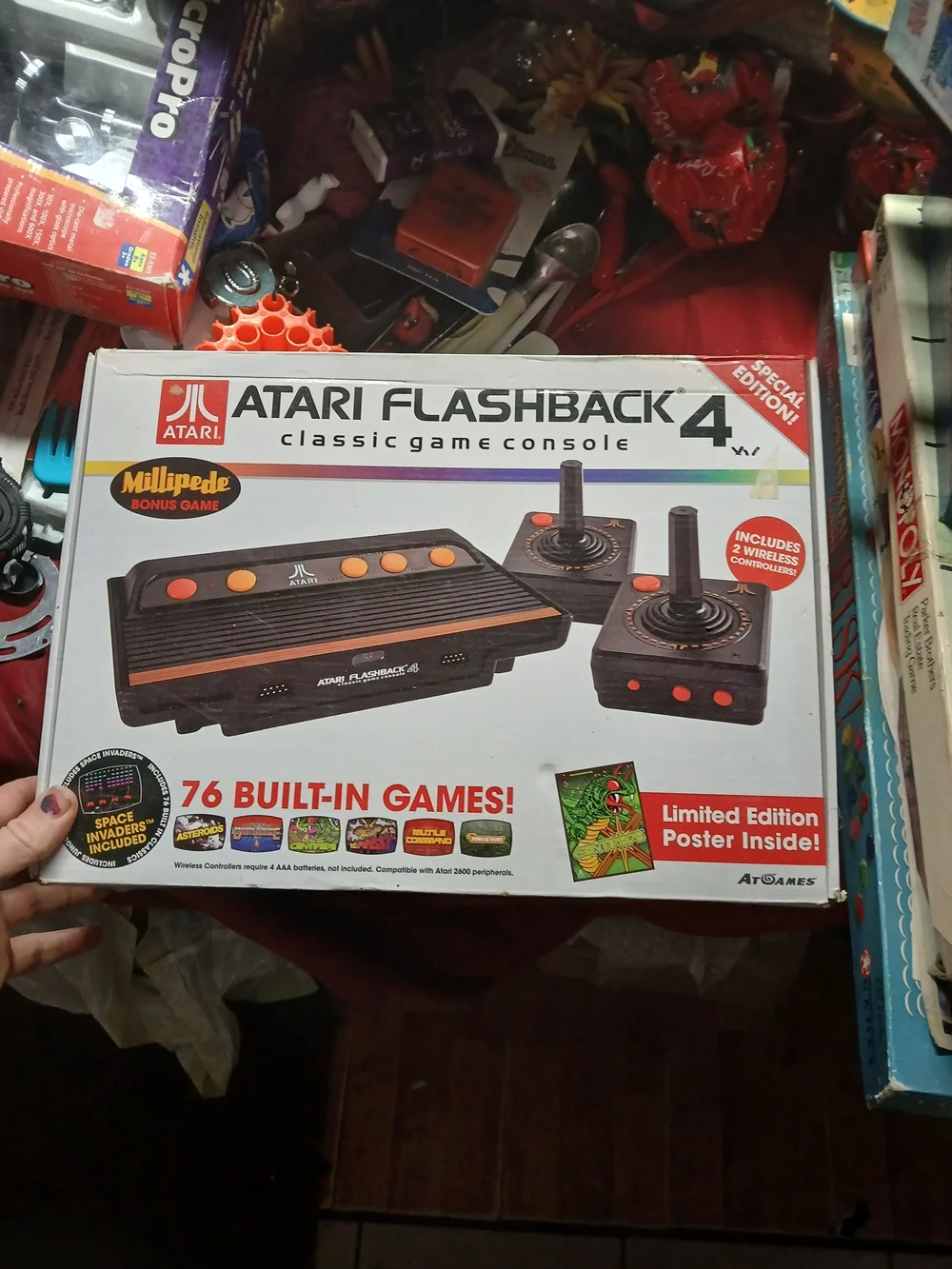Atari Flashback 4 Classic Game Console - Black (Includes 2 Wireless Controllers)
